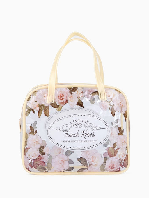 Косметичка - сумка на молнии для бассейна, с ручками, с принтом, бежевая - Simaland фото 2