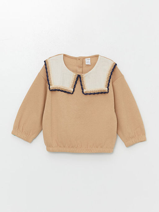 Bisiklet Yaka Uzun Kollu Bask?l? K?z Bebek Sweatshirt ve Tayt 2li Tak?m - Waikiki фото 2