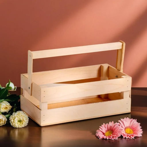 Подарочный ящик «Двушка», 24.5×13.5×9 см, деревянный, с ручкой