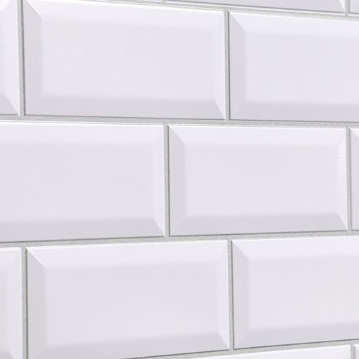 Стеновая панель ПВХ «Плитка Кабанчики», 485×960 мм, цвет жемчужный