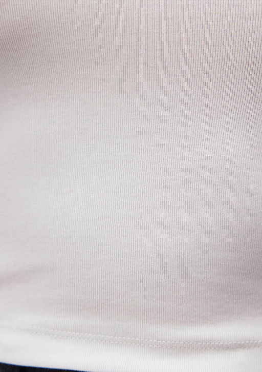 Uzun Kollu Beyaz Basic Tisort - Mavi фото 6