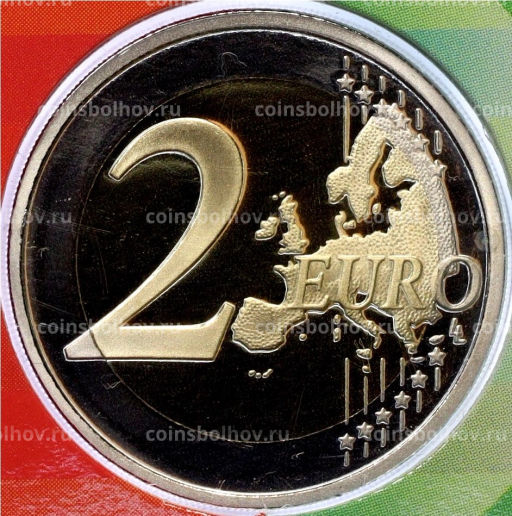 2 евро 2024 года Португалия Команда Португалии на Олимпийских играх 2024 (Цветное покрытие, в блистере)