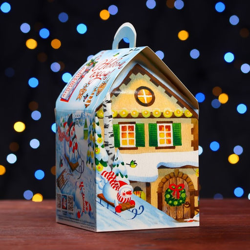 Цена за 5 шт. Подарочная коробка Ярмарка , домик 12 х 12 х 19 см - Simaland фото 4