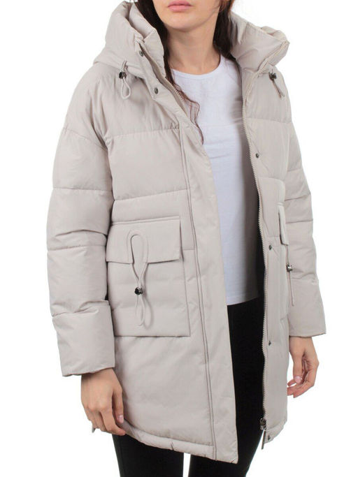 3335 LT. BEIGE Куртка зимняя облегченная женская (150 гр. холлофайбер)