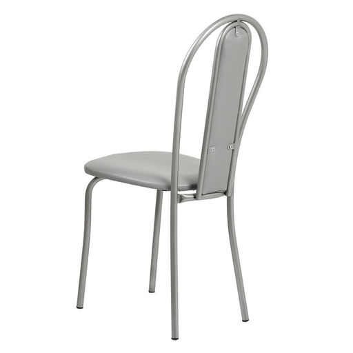 Стул для кухни «Клик Мебель. Венский Мягкий», искусственная кожа, цвет серебристый металлик/металлик