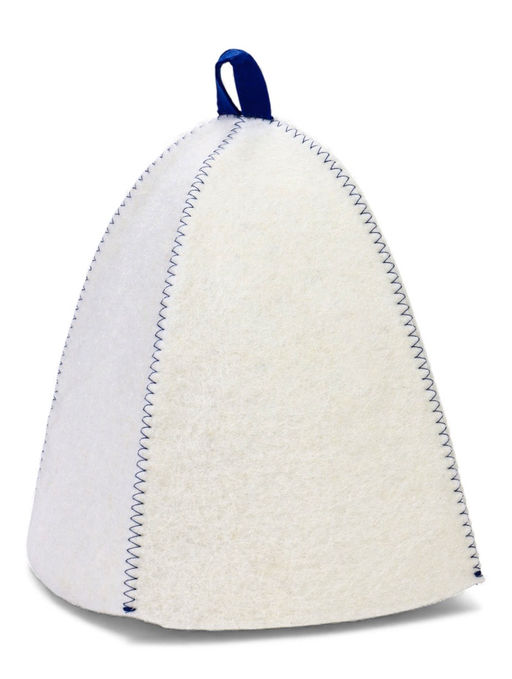 Шапка для бани с принтом "Русские традиции", белая