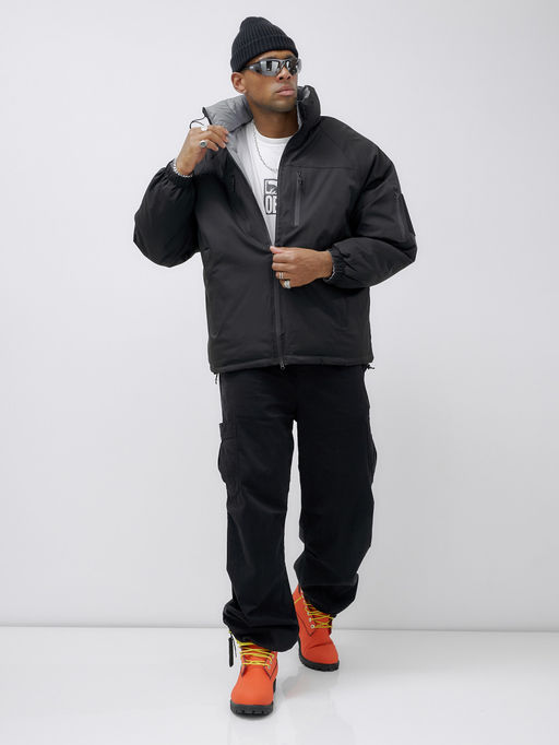 Куртка двухсторонняя мужская молодежная зимняя черного цвета 25308Ch - Mtforce фото 11