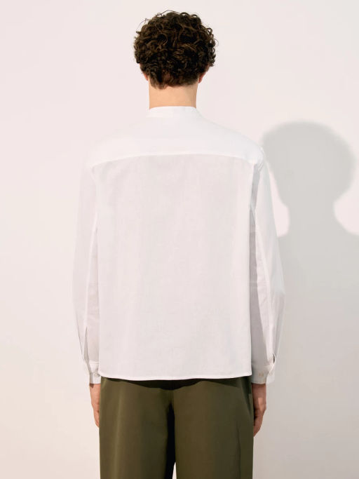 Рубашка с воротником-стойкой из льна ZR2605043011-1 / Zarina