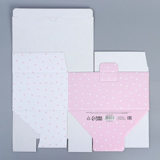 Цена за 2 шт. Коробка подарочная сборная, упаковка, 8 марта, 22?15?10 см