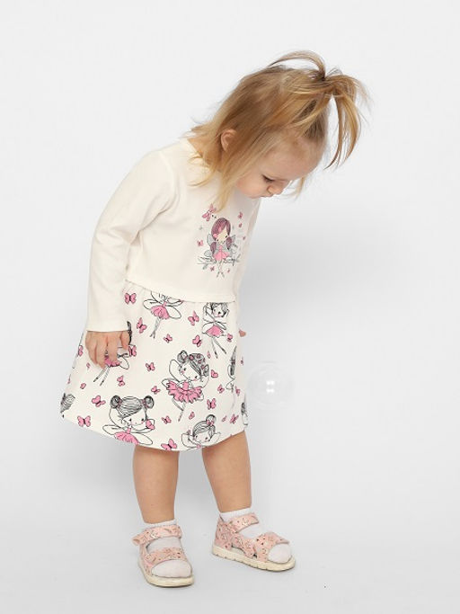 CRB wear/CSNG 63417-21-347 Платье для девочки,экрю/Ex.Cherubino  фото 6