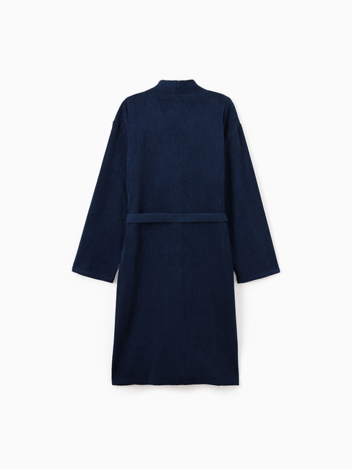 Халат мужской «Экономь и Я», размер 52-54, хлопок 100%, тёмно-синий