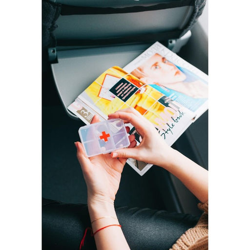 Цена за 5 шт. Таблетница «Быстрая аптечка», 6 секций, 8.7 × 5.5 × 1.8 см, цвет прозрачный