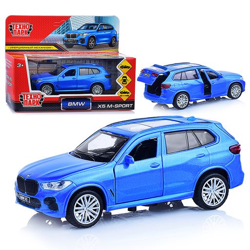 Машина металл. BMW X5 M-sport 12 см. (открыв. двери, багаж, синяя) в коробке