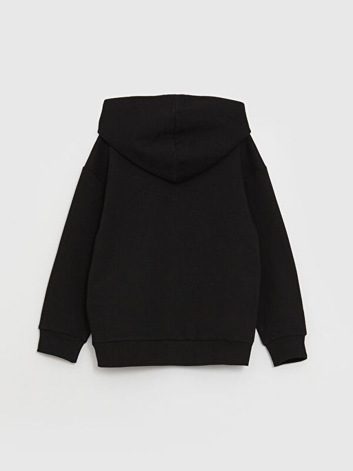 Bask?l? Uzun Kollu Erkek ?ocuk Hoodie - Waikiki фото 2