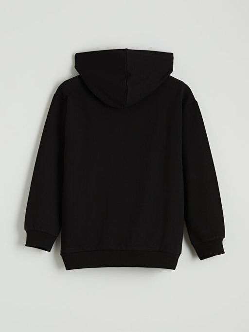 Kap??onlu Be?ikta? Bask?l? Erkek ?ocuk Sweatshirt