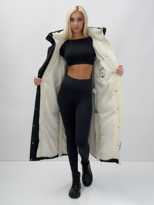 Пальто зимнее MTFORCE 9625Ch женское черное утеплитель 270 г/м²  фото 13