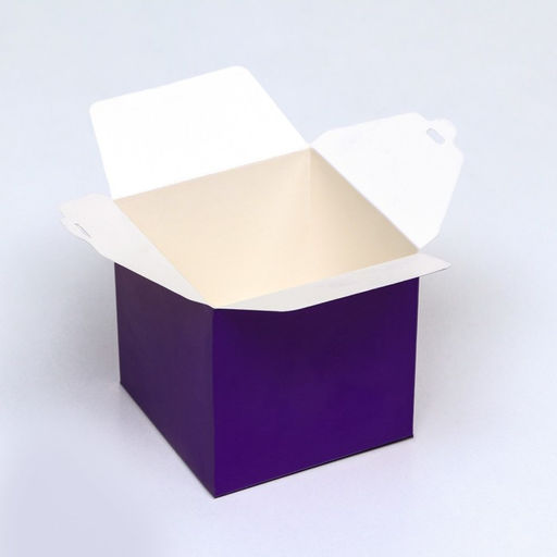 Цена за 10 шт. Коробка складная, квадратная, фиолетовая, 8 х 8 х 8 см, - UPAK LAND фото 4