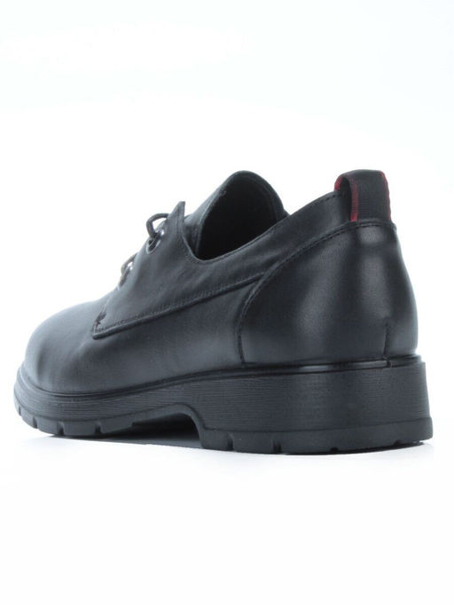03-5077 BLACK Полуботинки женские (натуральная кожа)