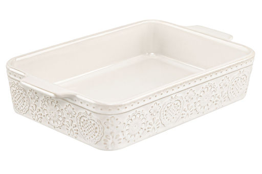 Форма для запекания 1,2 л 27.2*17*5.2 см "Традиция" прямоугольная, молочный белый