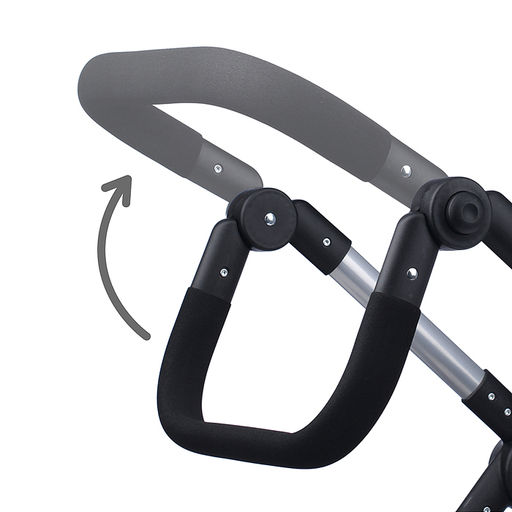 Коляска - трансформер 9620 для кукол, металлическая, регулируемая ручка, с корзиной, в пакете