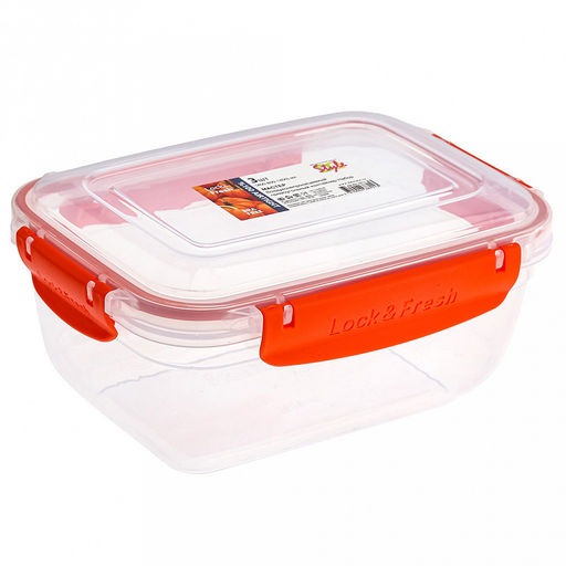 Контейнер для продуктов пластмассовый Мастер набор 3шт: 0,4л, 0,8л, 1,4л, прямоугольный, с клипсами, воздухонепроницаемый (герметичный), съемный силиконовый уплотнитель, подходит для СВЧ (Россия) - Домашняя мода фото 5