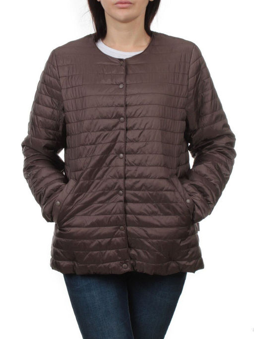 K-527 DK. BROWN Куртка демисезонная стеганая женская (70 гр. холлофайбер) - Fashion фото 3