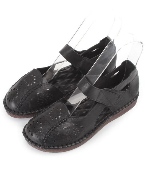 08-5008-1 BLACK Босоножки женские (натуральная кожа)