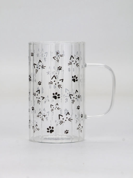Кружка стеклянная «Кот», 350 мл