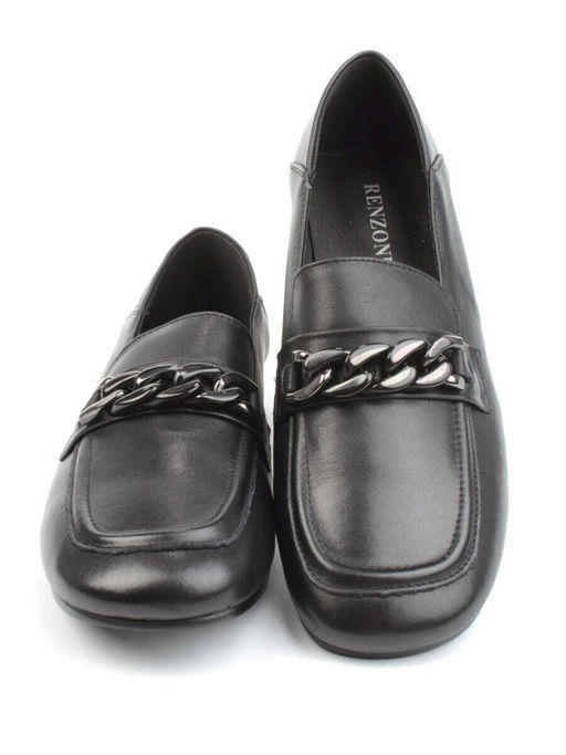 03-DCO117-1 BLACK Лоферы женские (натуральная кожа)