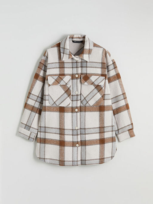 Ekose Oversize Kad?n G?mlek Tunik