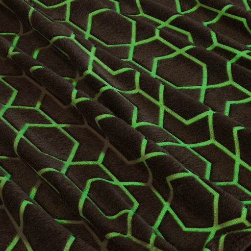 Плед светящийся в темноте Этель Геометрия 200*220 см,100% п/э, корал-флис 220 гр/м2  фото 4