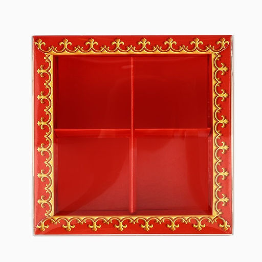 Цена за 5 шт. Коробка под 4 конфеты с ячейками «С Новым годом!», 10 х 10 х 3 см