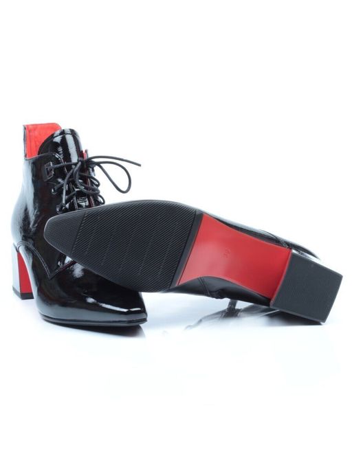 01-CP78-1 BLACK Ботильоны женские (натуральная кожа, байка) - Фабричный китай фото 17