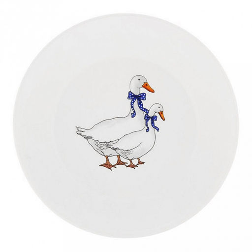 Блюдце-тазик фарфоровое Гуси новые д140мм, h30мм (Россия)