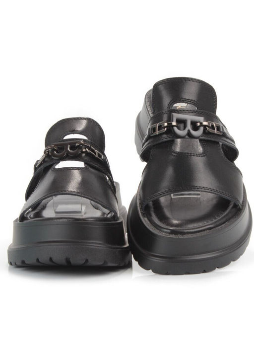 08-PEY254-2 BLACK Босоножки женские (натуральная кожа)