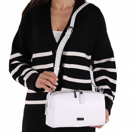 Сумка женская кожаная 99456 white Velina Fabbaino-Safenta/30