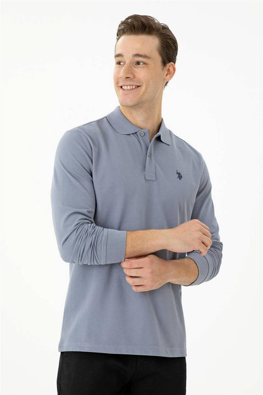 U. S. Polo Assn / Мужской серый базовый свитшот - U.s. polo assn фото 10