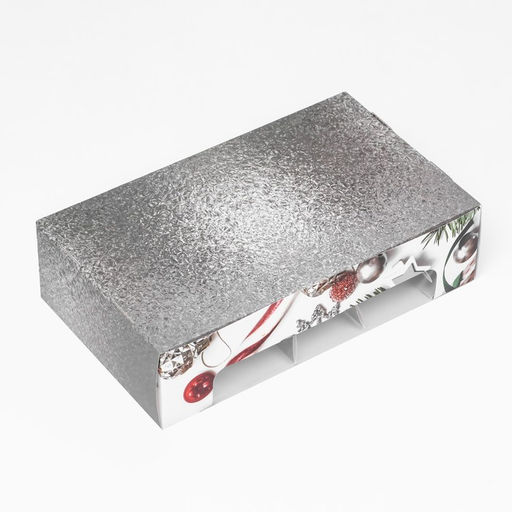 Кондитерская упаковка под 5 эклеров «С Новым годом», 25.2×15×6.6 см