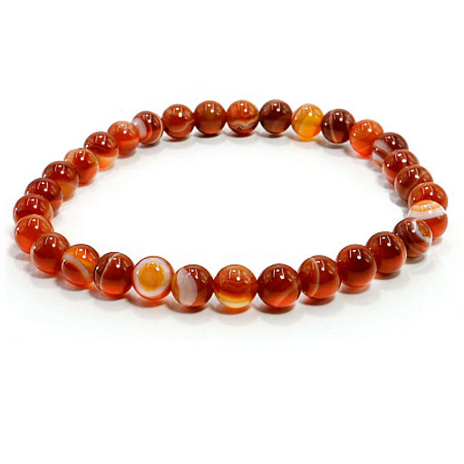 Браслет из камня Сердолик 6мм помогает находить людям свою вторую половинку и дарует счастье