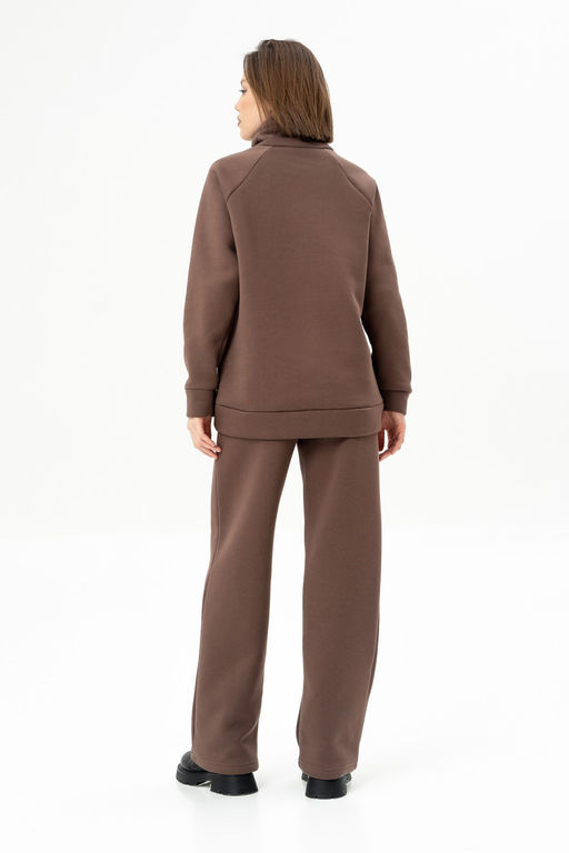 Утепленные брюки Футер 3-х нитка начес, мокко - Solo mio фото 6