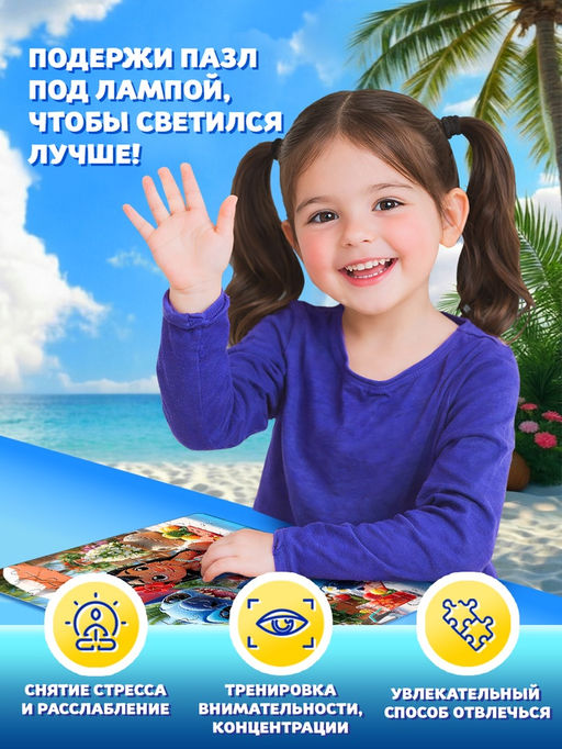 Светящийся пазл, 35 деталей