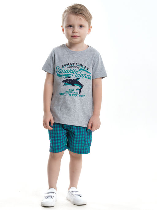 Комплект с шортами UD 4709/4710 серый/синий - Mini maxi фото 20