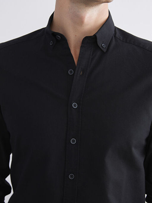 Slim Fit Uzun Kollu Oxford Erkek G?mlek