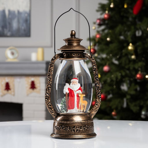 Фигура светодиодная «Дед Мороз» 26×14×12 см, от бат. батарейки ААx3 (не в комплекте), USB, свечение тёплое белое