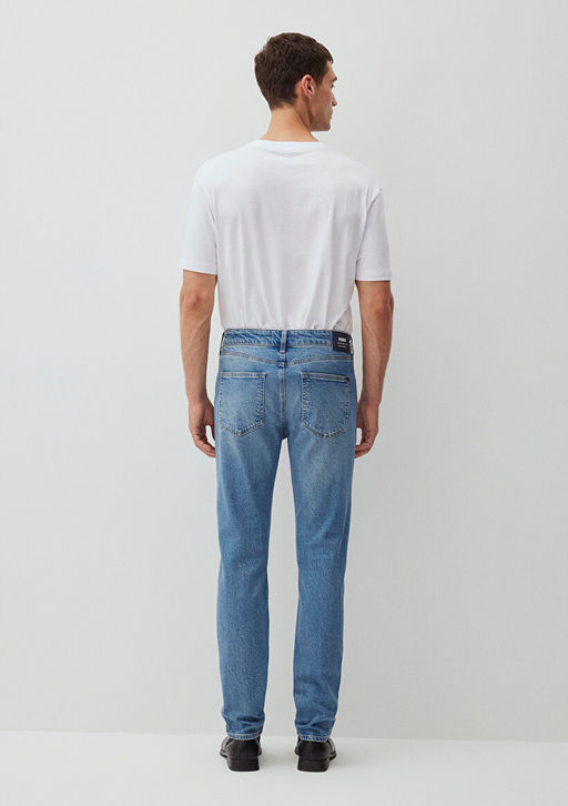 Dylan Classic Denim Puslu Indigo Mavisi Jean Pantolon  фото 5