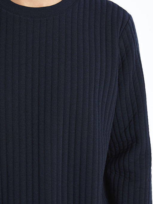 Bisiklet Yaka Uzun Kollu Erkek Sweatshirt