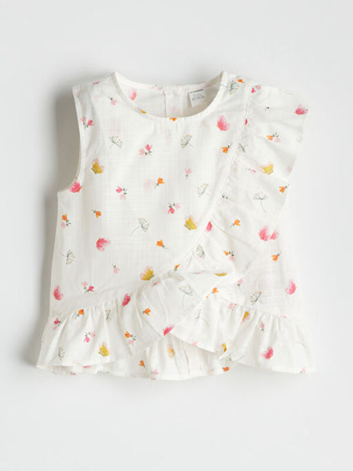 ?i?ekli K?z ?ocuk Bluz ve ?ort 2li