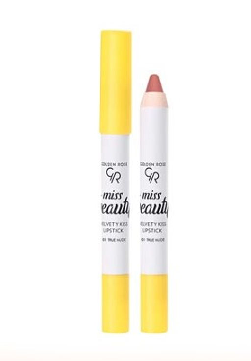 Golden Rose Помада-карандаш для губ MISS BEAUTY VELVETY KISS тон 01 настоящий нюд