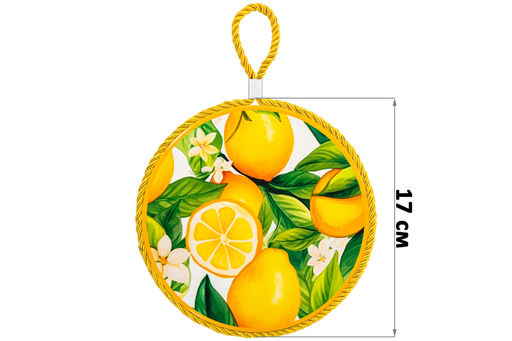 Подставка п/горячее 17*17*1 см Лимоны, круг - Elan gallery фото 2