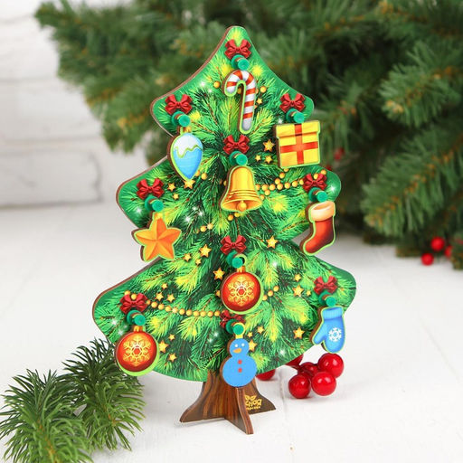 Развивающая игрушка Ёлочка 15х20 см - Лесная мастерская фото 2